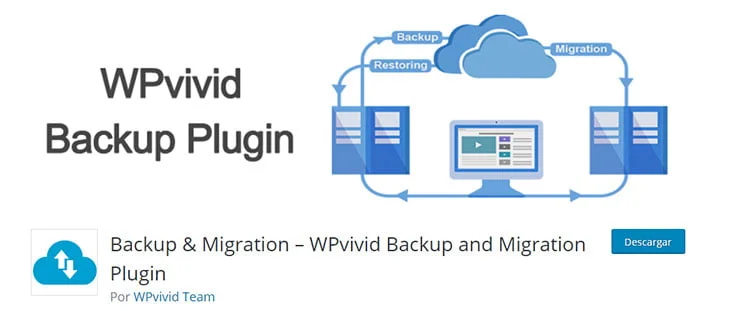  WPvivid Backup Plugin para backups o migrar WordPress