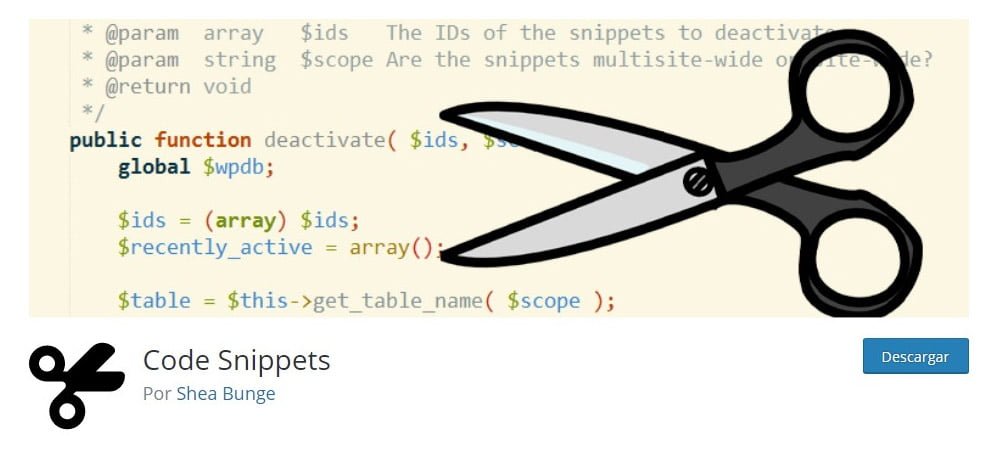 Code Snippets, la forma más fácil de añadir código a WordPress