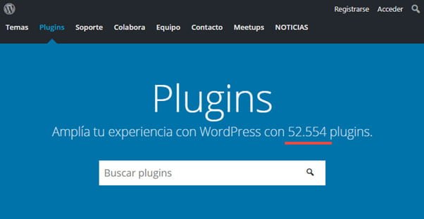 WordPress directorio de plugins